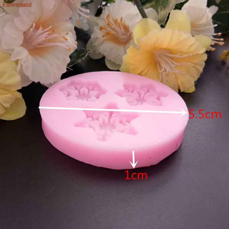 Силиконовая форма для мыла в форме рождественской Снежинки 3D сделай сам шоколада