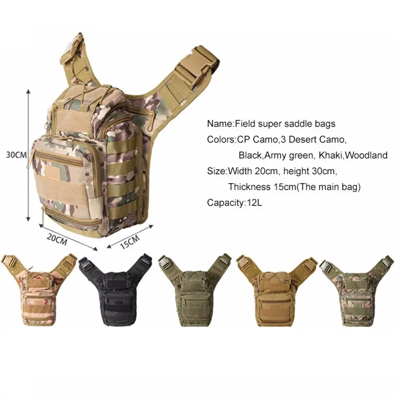 tactical backpack outdoor climbing bag military shoulder bag chest pack waterproof sports camping fishing trekking camera pack free global shipping