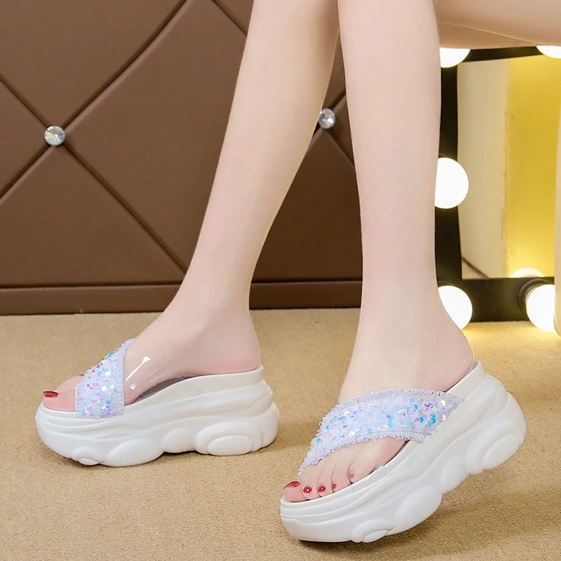 

Sneaker Shoes Womens Slippers Outdoor Platform Luxury Slides Pantofle Heeled Mules Summer Designer Flat 2021 High Scandals PU Bl