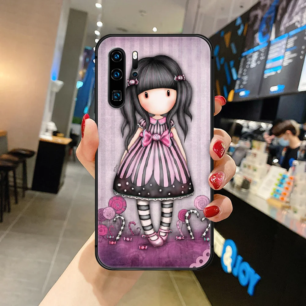 

Santoro Cartoon Gorjuss Phone case For Huawei P 10 20 30 40 Mate Smart Lite Z 2019 Pro black black hoesjes silicone Etui pretty