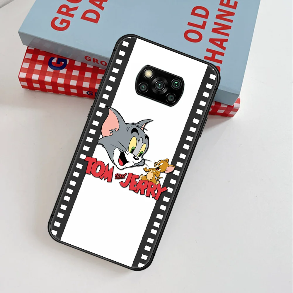

Toms Cute Jerrys Cartoon Phone Case For Xiaomi Mi Note 10 A3 9 MAX 3 A2 8 9 Lite Pro Ultra black Waterproof Trend Coque Tpu
