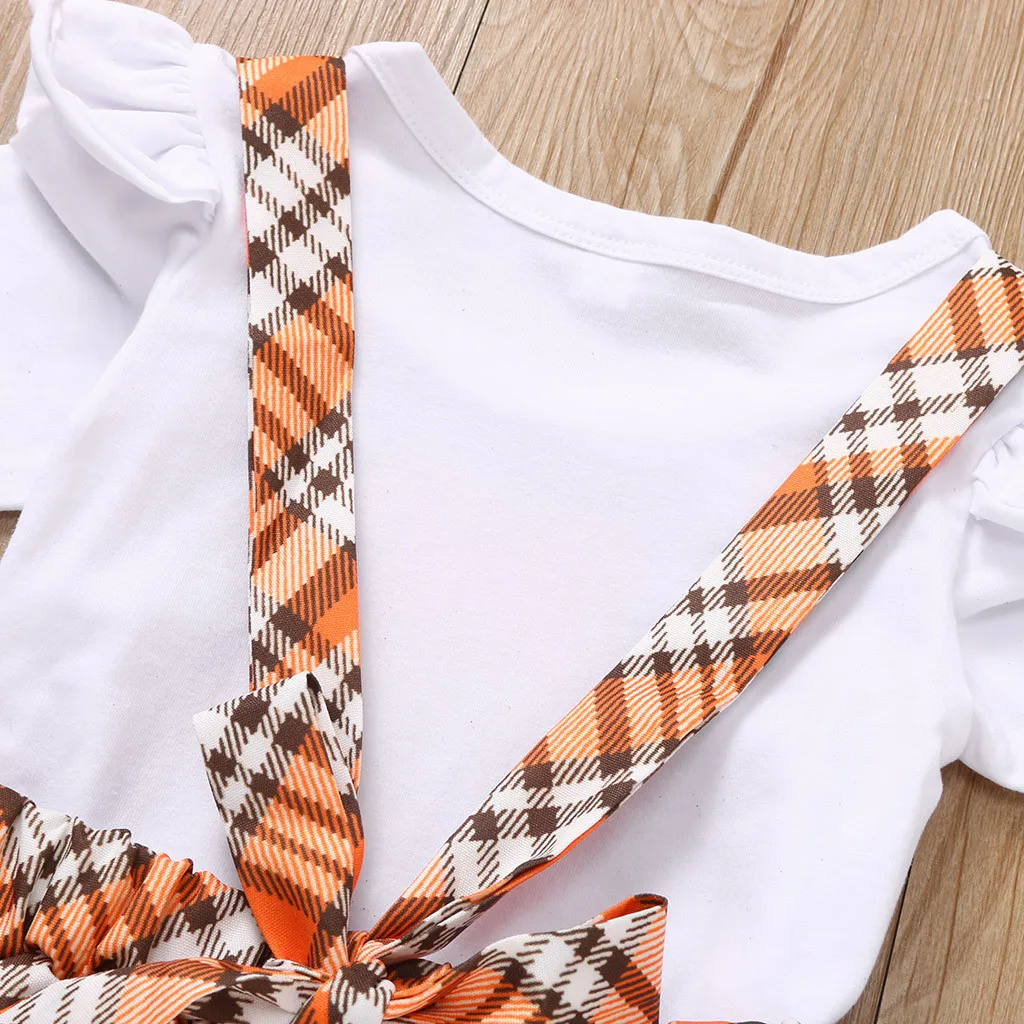 Комплект из футболки и юбки в клетку с длинным рукавом|Комплекты одежды| |