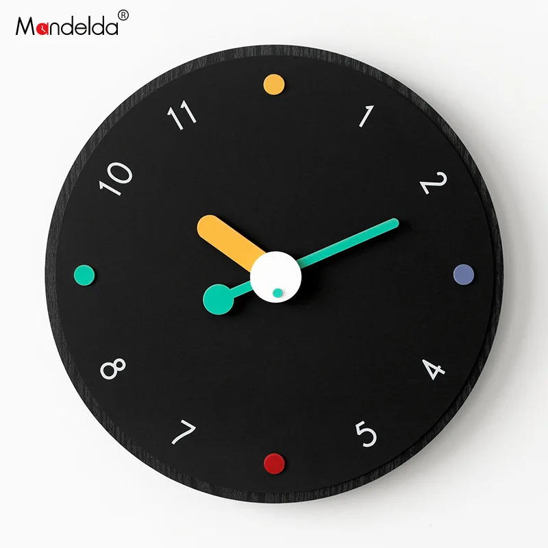 Милые металлические акриловые Стеклянные Настенные часы художественные