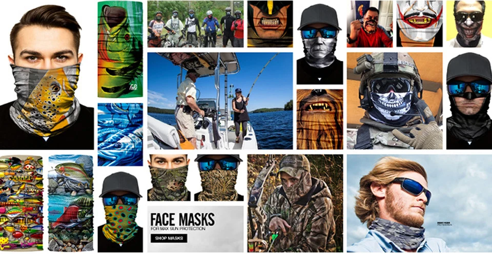 Summer Neck Gaiter Bandana Motorcycle Cycling Skiing Tube Scarf Face Mask Head Shield Moto Biker Sun Masks Anti-UV Men Girls