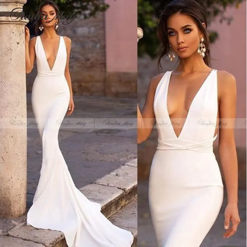 Сексуальное платье с глубоким v образным вырезом вечернее русалки длинные