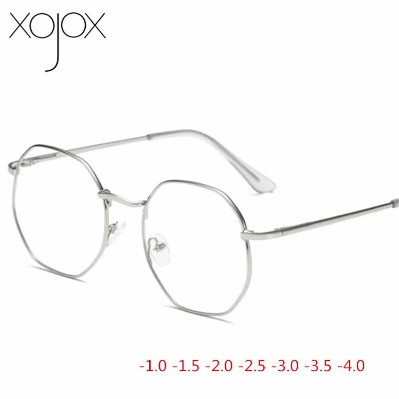 Очки для близорукости XojoX 1 0 5 2 3 4 мужчин и женщин модные металлические
