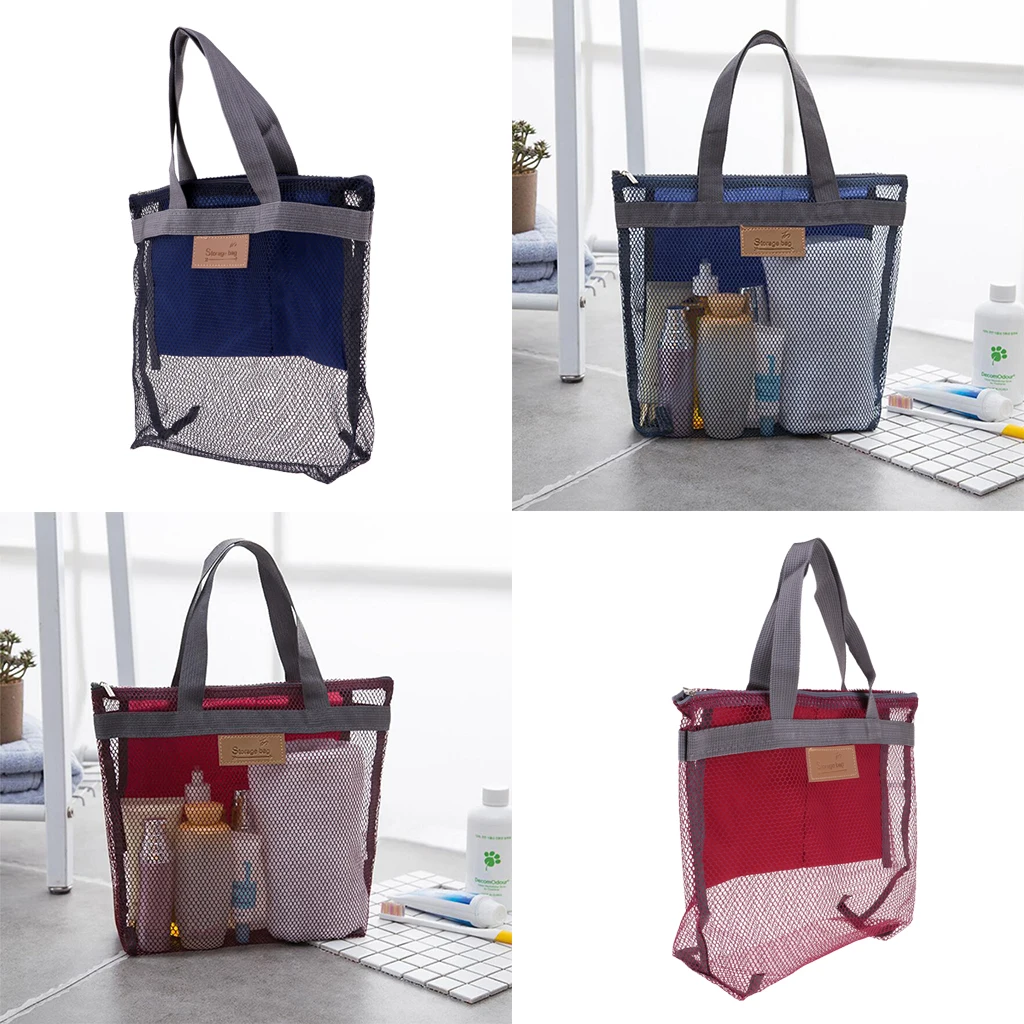 2 Pieces Mesh Shower Caddy Portable Toiletry Tote Gym Bag for College Dorm Bathroom | Спорт и развлечения