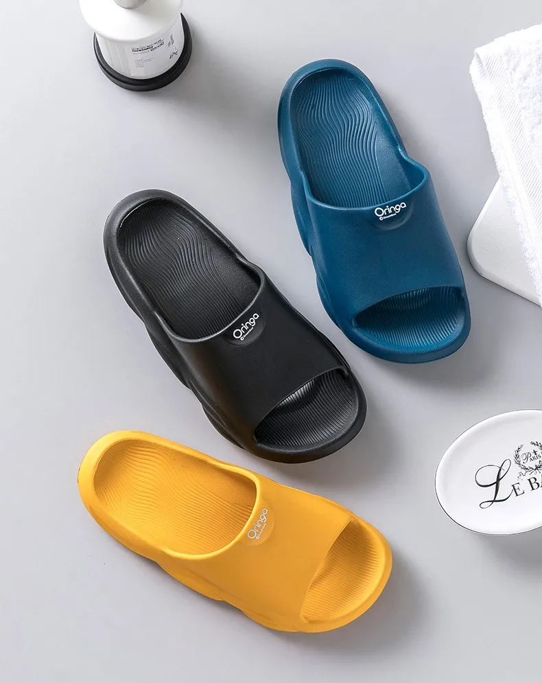 

Candy Color Summer Slippers Beach Slides Sandals Women Men Flip Flops Thick Platfrom Bottom Comfort Lady Lovers Bathroom Shoes