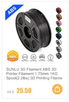 Производитель 3D нити ABS нити 1,75 многоцветные 1 кг пластиковые катушки 3D Принтер Нити impressora 3D нити