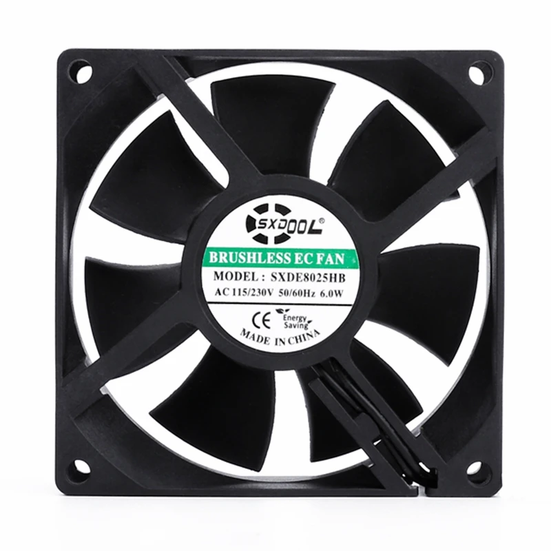 Бесщеточный Охлаждающий вентилятор EC 110 В переменного тока 120 220 240 в двойной