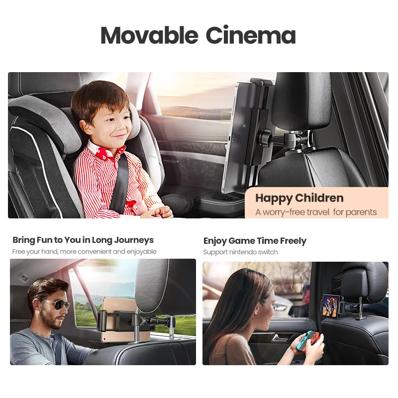 ugreen mobile phone holder car headrest holder for phone tablet backseat mount stand for ipad pro iphone 13 auto headrest holder free global shipping