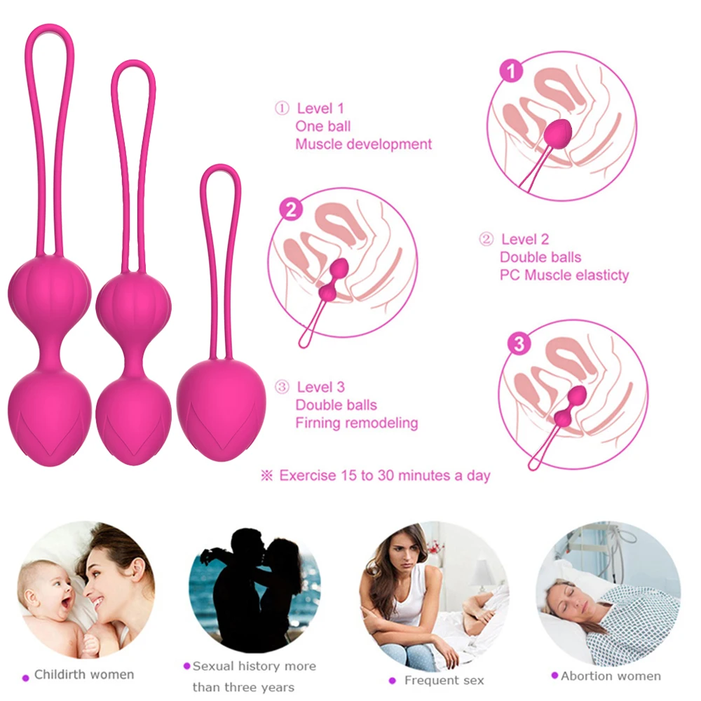 5 шт. вагинальные шарики для затяжки упражнений Кегель вибрирующие яйца