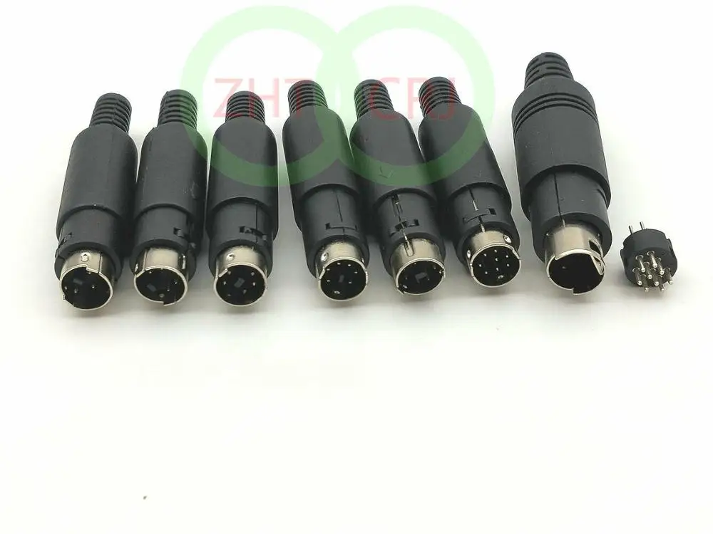 20 шт. мини DIN мужской 3PIN 4PIN 5PIN 6PIN 7PIN 8PIN 9PIN Аудио AV разъем адаптера|Соединители| |