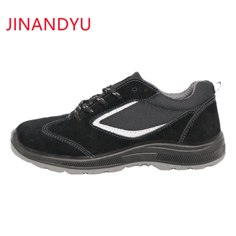 

Prevent Smashing Prevent Puncture Men Boots Genuine Leather Steel Toe Factory Site Construction Protection Work Shoes Man Boots