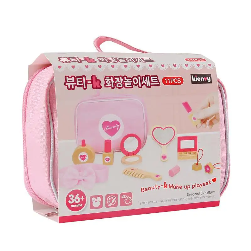 

Wooden Princess Cosmetic Toys For Girls Beauty Makeup Simulation Pretend Play Medical Bag Doctor Role-playing Children Toys