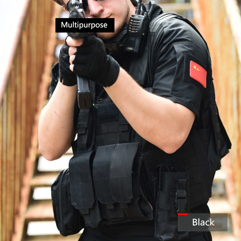 

Outdoor Military Tactical Steel Wire Nylon Padded Shoulder Strap Vest Unisex Hiking Camping Trekking Fishing Training Equipment