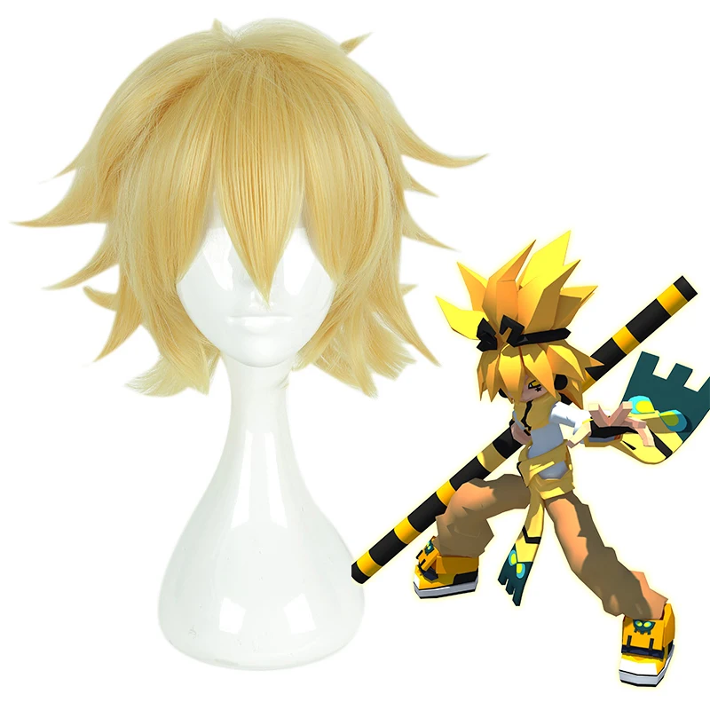 Парик для косплея из искусственных волос термостойкий синтетический с рисунком