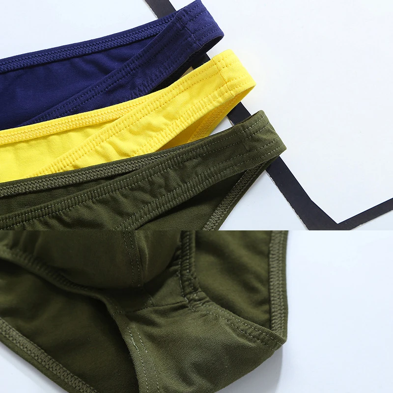 Хлопковые брифы мужское нижнее белье бикини Прямая поставка Мужские дышащие