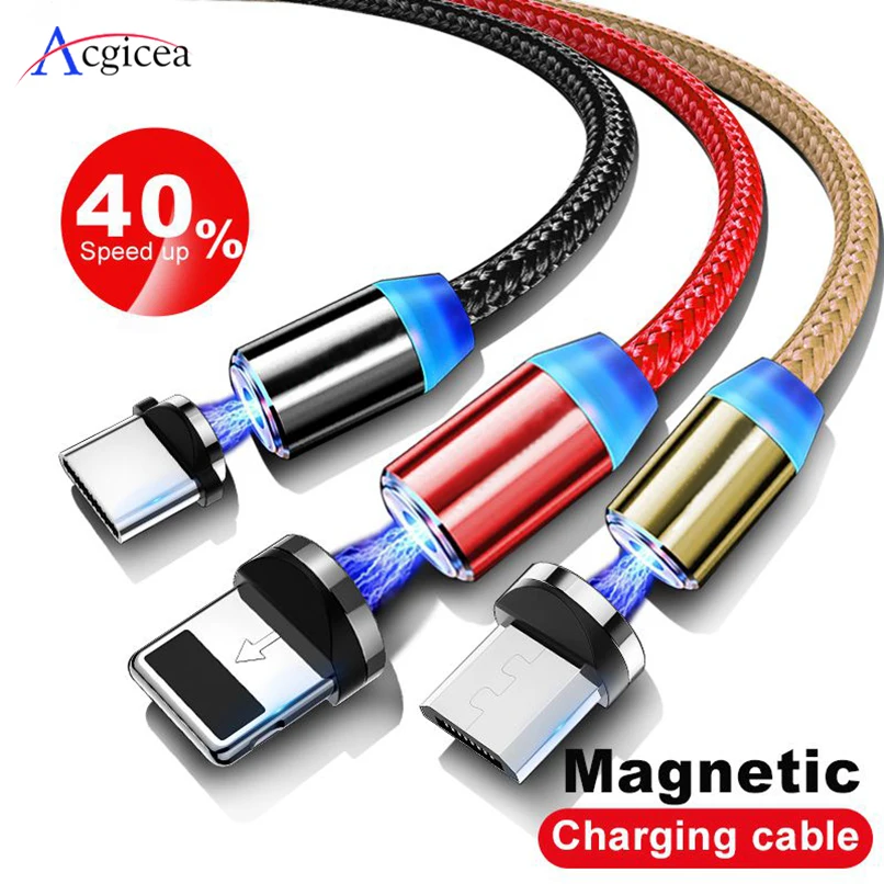 Магнитный зарядный кабель Micro USB/Type C/Lightning 1 м | Мобильные телефоны и аксессуары