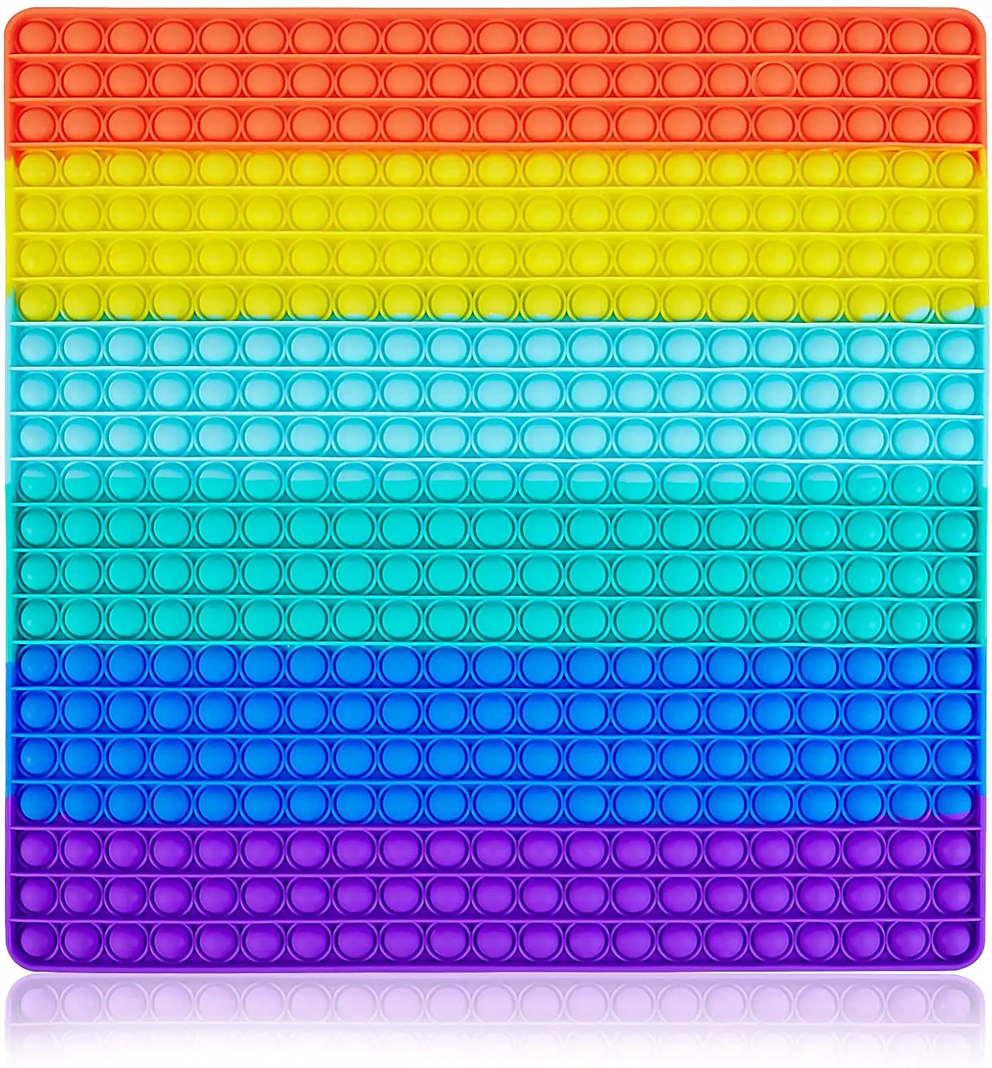 

40cm 12 inch Bubble Jumbo Huge Rainbow Push Pop Sensory Cute Toy Super Big Extra Large Gigantic Oversized Square