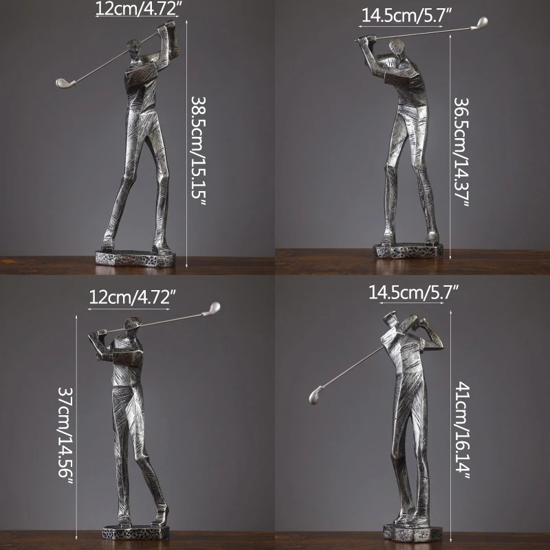 

Strongwell Nordic Golf Sports Men Characters Sculpture Resin Crafts Office Home Decoration Modern Living Room Birthday Gifts