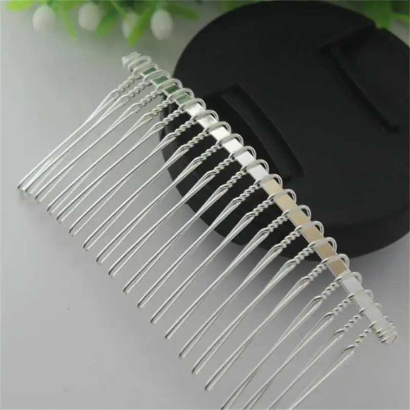

5pcs/lot Inserted Comb Hair Accessories Hair Supplies Steel Plate Inserted Comb Hair Comb Black Iron Silver 20 Teeth