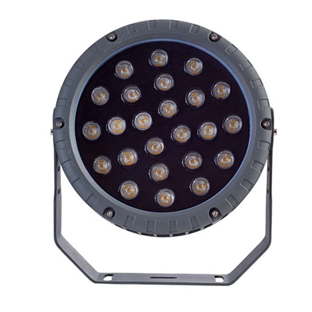 24W Светодиодный прожектор светильник AC85 265V/DC24V IP65 литой DMX512 изменяемый RGB точечный