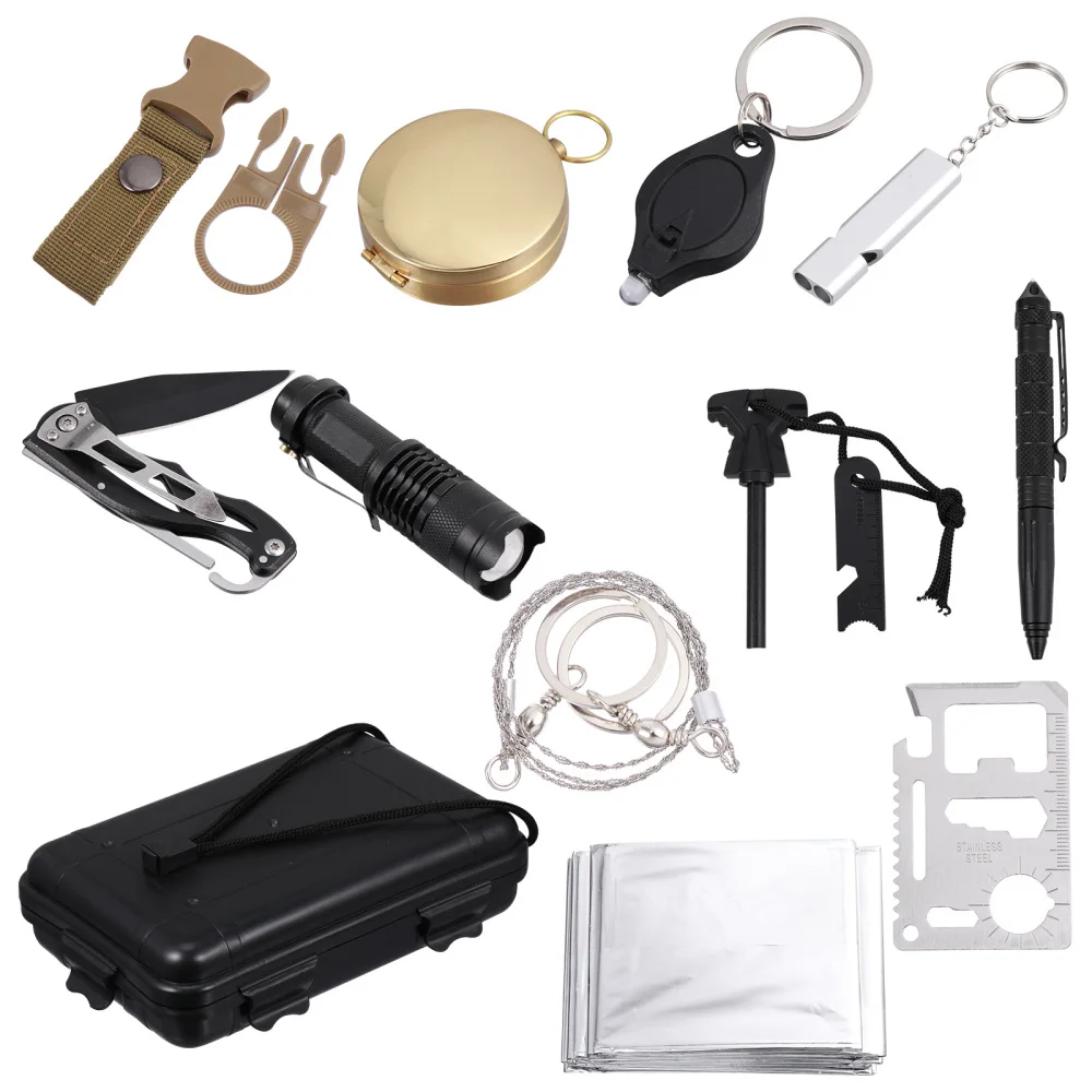 

1 Set 11 Pcs Strong Outdoor Survival Kit Convenient Survival Gears Gadgets