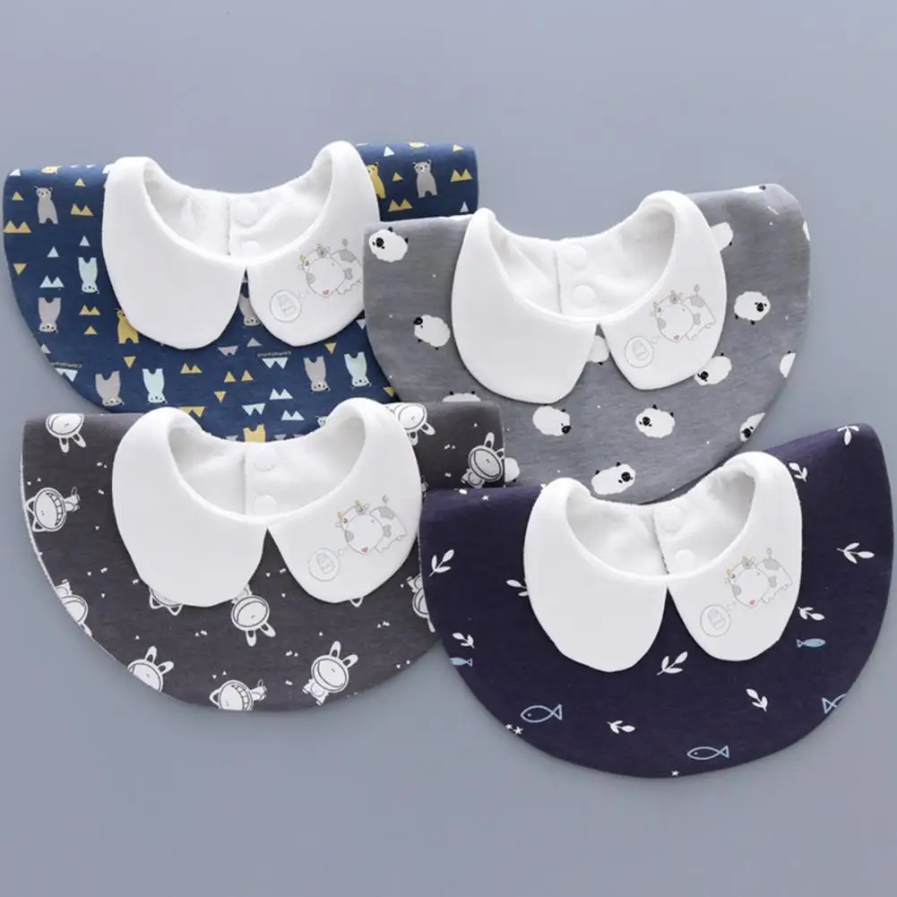 Toalla de Saliva infantil, babero de beb&eacute; con dise&ntilde;o de cuello, transpirable, decorativo, bonito estampado, toalla de Saliva para comedor-0