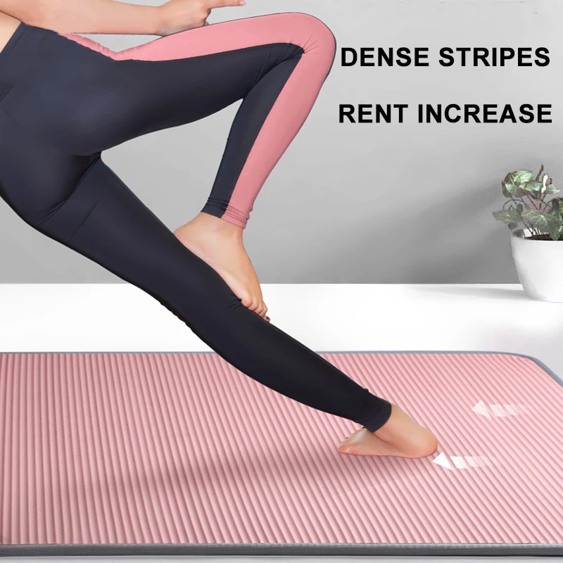 

15mm Thickened Yoga Mat Carpet Non-slip Sports Tear Resistant NBR Fitness Mats Sports Gym Pilates Pads With Yoga Bag & Strap