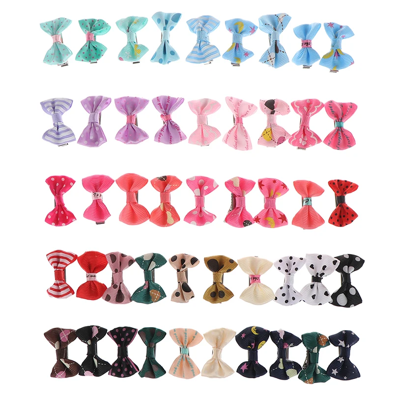 

10Pcs/lot Baby Mini Bow Hairpins Girls Hair Accessories Kids Hair Clips Mini Cute For Baby Girl Random