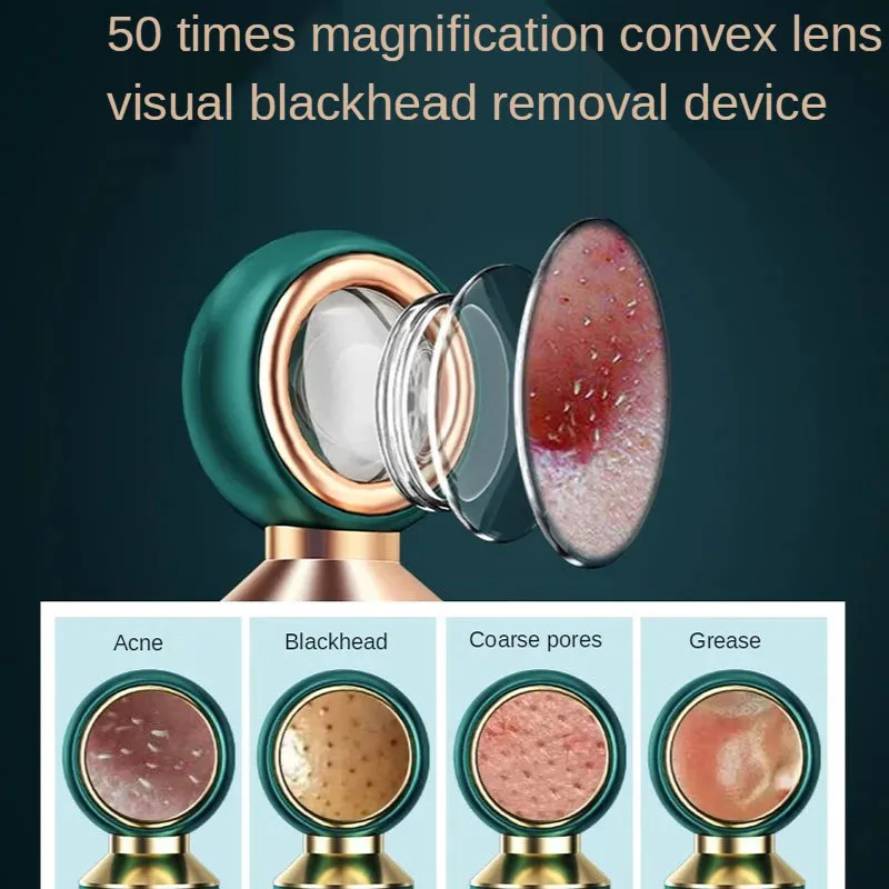 

Electric 50 Times 3 Gears Adjustable Visibility Small Bubble Blackhead Remover Facial Cleaning Portable Cleaning Skin Care Tool