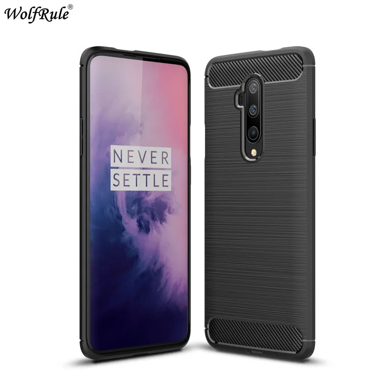 Для Oneplus 7T Pro Чехол бампер для телефона мягкий корпус из углеродного волокна
