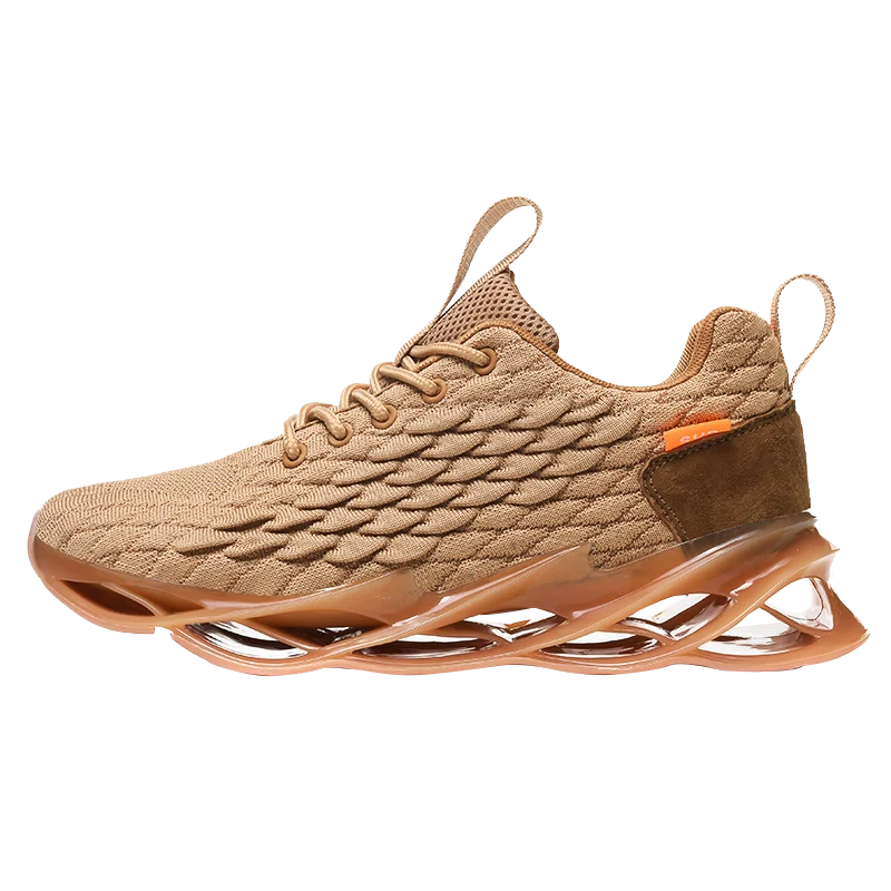 khaki 96 Новая мужская модная трендовая обувь для бега, низкая, с чешуей, уличная мужская обувь, спортивная обувь, дышащая легкая обувь для бега - Цвет: khaki 96