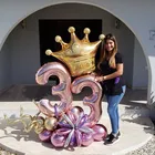 Шары воздушные из фольги в виде цифр, 1, 2, 3, 4, 5, 6, 7, 8, 9 лет