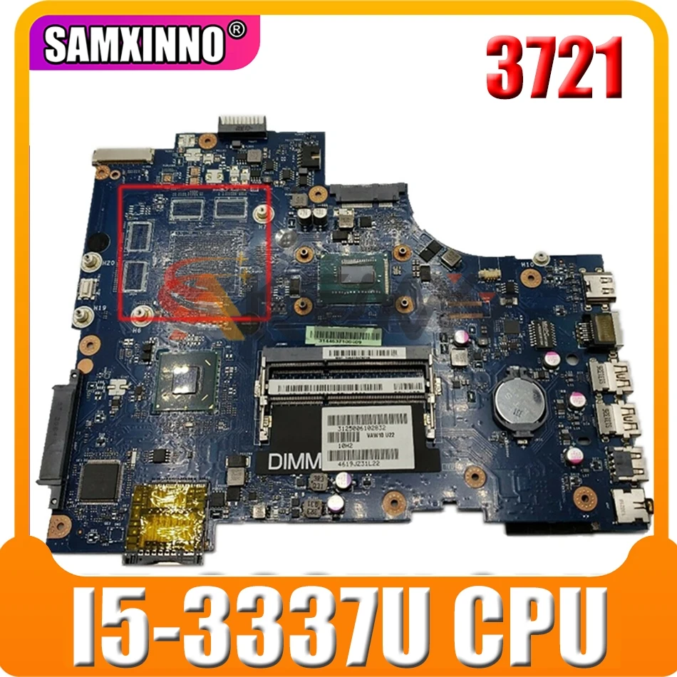 

Original Laptop motherboard For DELL Inspiron 3721 I5-3337U Mainboard CN-03WVDR 03WVDR VAW11 LA-9102P