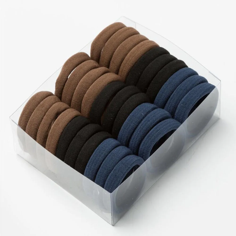 

30pcs Girls Solid Color Rubber Band Ponytail Holder Gum Headwear Elastic Hair Bands Korean Girl Hair Accessories Ornaments