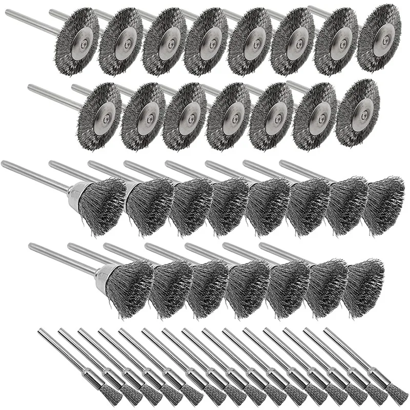 

Wire Wheel Brush Set 45 Pcs/Set, Rotary Tool Accessories for Polishing and Cleaning Tools