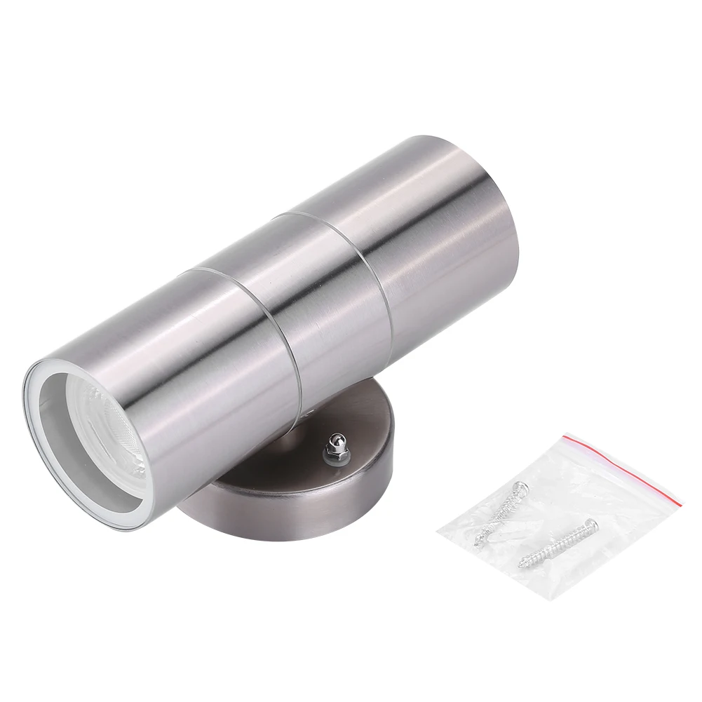 

Stainless Steel LED Outdoor Round Wall Up and Down Lamp Garden Light with Light Bulb