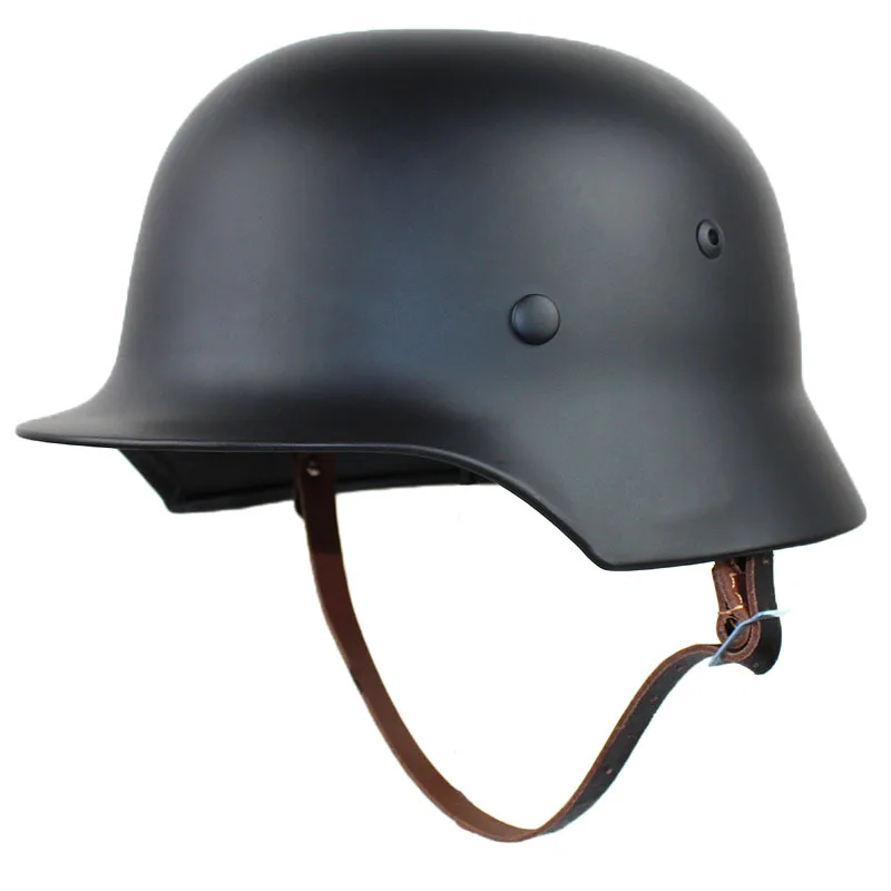 black Прочный немецкий элитный М35 Стальной шлем WW2, Стальной шлем CS Army Luftwaffe, военный тренировочный защитный шлем для активного отдыха - Цвет: black