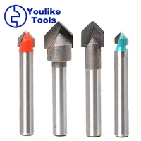 6 35mm shank 90 degree v groove bit 14%e2%80%b3516%e2%80%b338%e2%80%b312%e2%80%b3 cnc engraving solid router bits carbide milling cutters for wood drilling