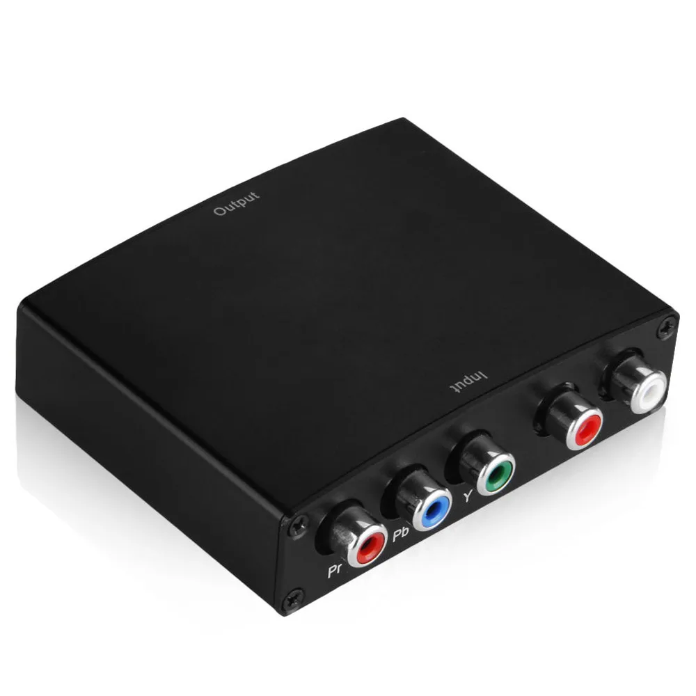 

5 RCA Component Video YPbpr RGB + R/L Audio To HDMI HDTV Converter Audio & Video Converter Adapter for Projector Monitor Display
