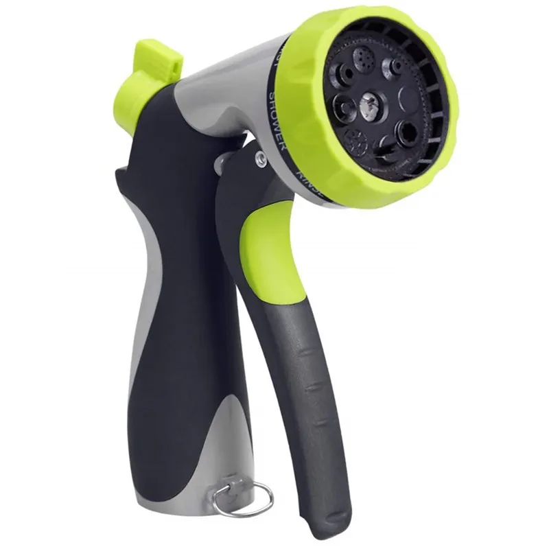 

Garden Water Spray Gun Hose Sprinkle Nozzle High Pressure Car Washer Water Gun 8 Pattern Adjustable Hose Nozzles Cleaning Tool