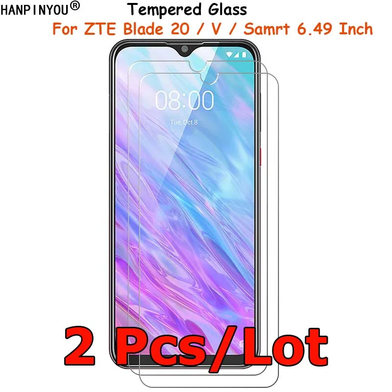 

2 шт./лот для ZTE Blade 20 4 г/в смарт-закаленное стекло для защиты экрана Взрывозащищенная защитная пленка усиленная защита