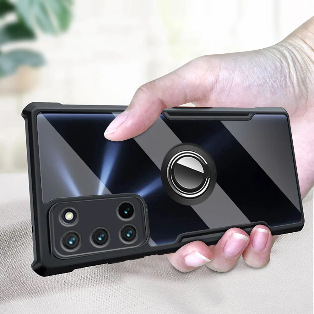 armored phone case on for infinix note 7 hot 9 10s 10 play s4 s5 lite pro smart 4 hd 2021 zero 8 8i ring holder shockproof cover free global shipping
