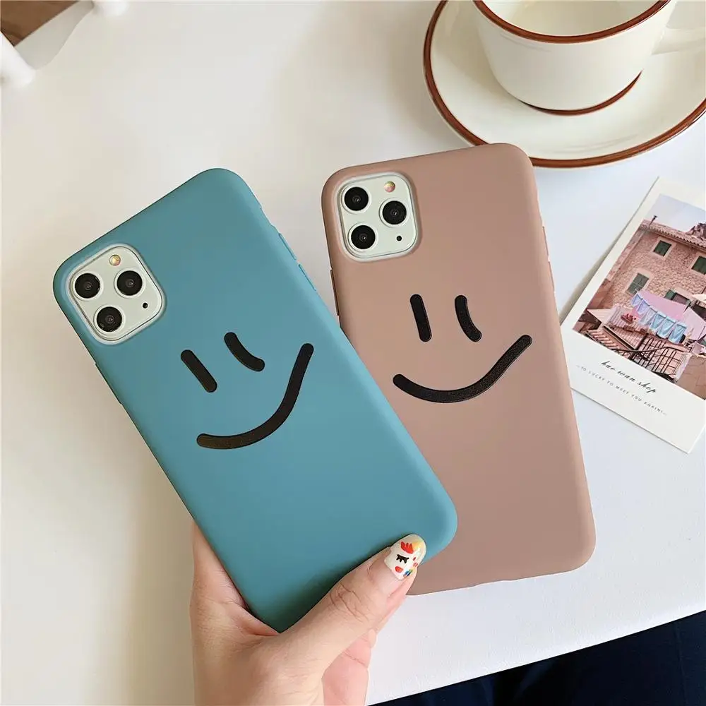Funny Cartoon Black Line Art Smile Face Phone Case For iPhone XS 11 Pro MAX XR X 6 7 8 6S Plus 10 Soft Silicone Back Cover Coque |