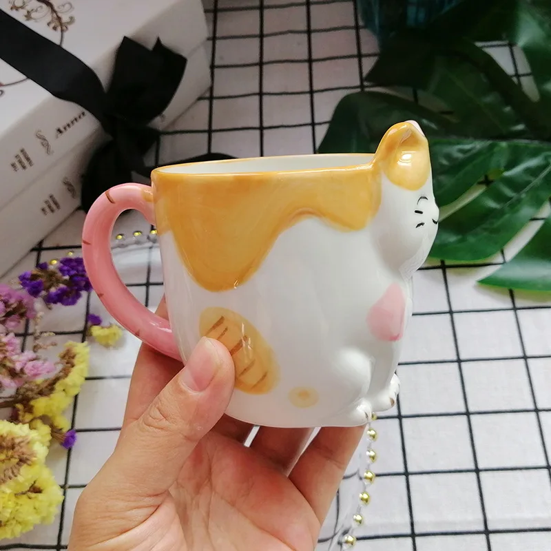 Милые Мультяшные кружки с котом домашний декор Детская кружка для воды посуда