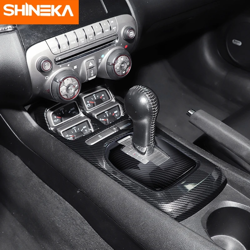 SHINEKA ABS углеродное волокно Gear отделка для переключения передач Cover Trim Stickers Kit Chevrolet