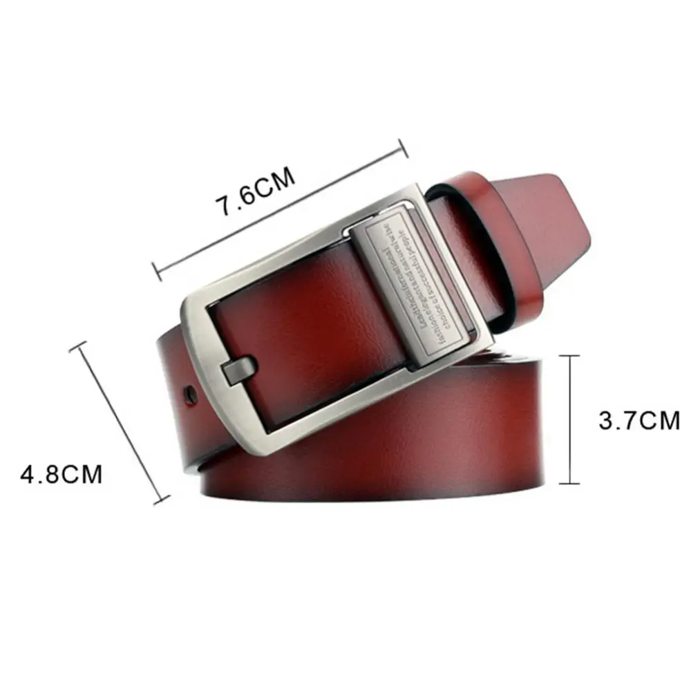 

Hot Selling Men's Fashion Faux Leather Belt Alloy Strap Pin Buckle Pants Waist Gift Classic Retro Fashion All-Match Belt