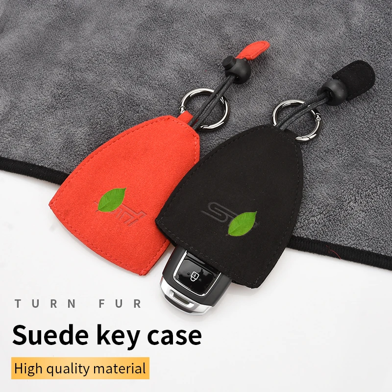 

Suede Print STI LOGO Key Case Key Cover for Subaru Impreza Trezia BRZ WRX Levorg Liberty B9 Tribeca Legacy Outback XV Foreste